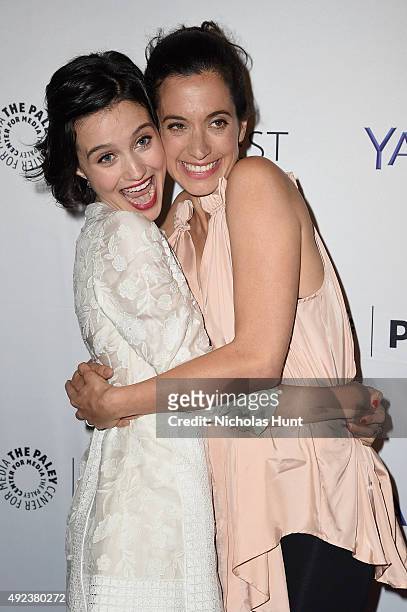The Affair's Julia Goldani Telles and Sarah Treem arrive for the third annual PaleyFest NY at The Paley Center for Media on October 12, 2015 in New...