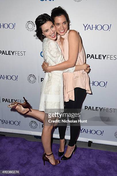 The Affair's Julia Goldani Telles and Sarah Treem arrive for the third annual PaleyFest NY at The Paley Center for Media on October 12, 2015 in New...