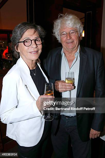 Director Jean-Jacques Annaud and his wife Laurence Duval-Annaud attend the Fouquet's Paris Restaurant presents its Menu 'Twisted' by the Chef Pierre...