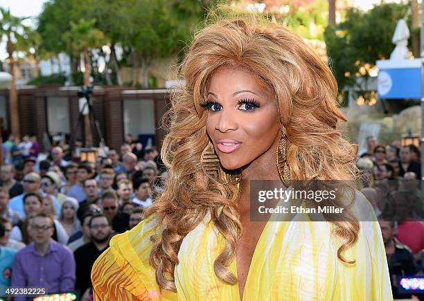 Season five cast member of "RuPaul's Drag Race" Coco Montrese attends a viewing party for the show's season six finale at the New Tropicana Las Vegas...