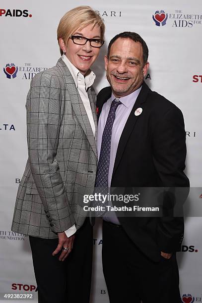 Managing Director of The Elizabeth Taylor AIDS Foundation Joel Goldman and Louise Garczewska attends a press event to announce a new push to...