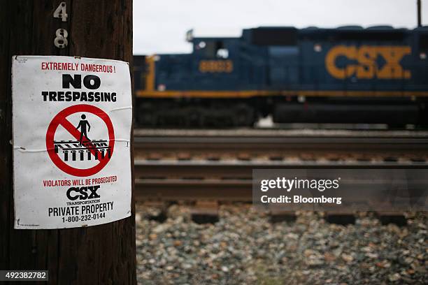 Csx Work Sign 222 Csx Rail Line Photos & High Res Pictures - Getty Images