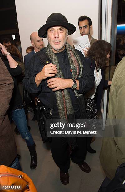 Ron Arad attends the Private View of Moving Stillness at Blain|Southern on October 12, 2015 in London, England.