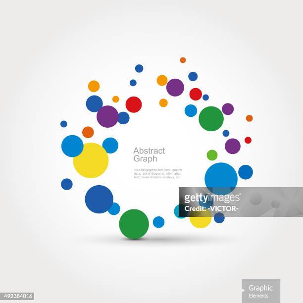 graphic elements - abstract graph - multi coloured balls stock illustrations
