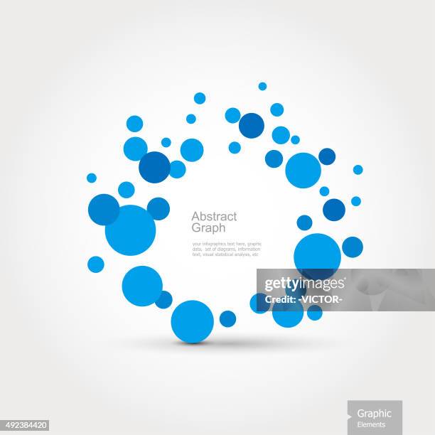 graphic elements - abstract graph - blue - sphere stock illustrations