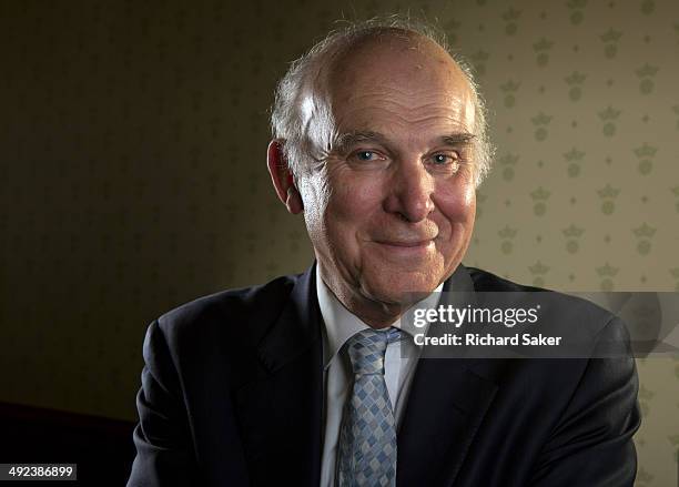 Liberal Party politician Vince Cable is photographed for the Observer on March 3, 2014 in London, England.