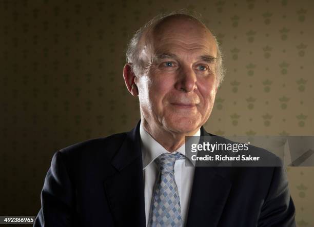 Liberal Party politician Vince Cable is photographed for the Observer on March 3, 2014 in London, England.