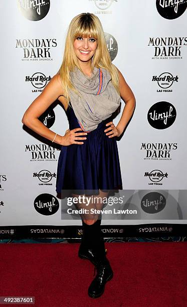 Singer Anne Martinez arrives at 'Mondays Dark With Mark Shunock' benefiting the NF Network at Vinyl inside the Hard Rock Hotel & Casino on May 19,...