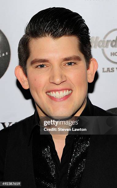 Singer Ben Stone arrives at 'Mondays Dark With Mark Shunock' benefiting the NF Network at Vinyl inside the Hard Rock Hotel & Casino on May 19, 2014...