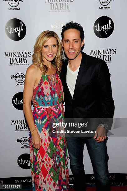 Singers Melody Leibow and Jeff Leibow arrive at 'Mondays Dark With Mark Shunock' benefiting the NF Network at Vinyl inside the Hard Rock Hotel &...