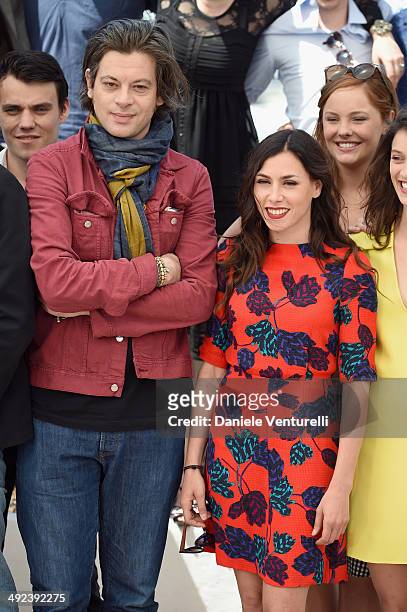 Benjamin Biolay and Olivia Ruiz attend the "ADAMI" Photocall at the 67th Annual Cannes Film Festival on May 20, 2014 in Cannes, France.