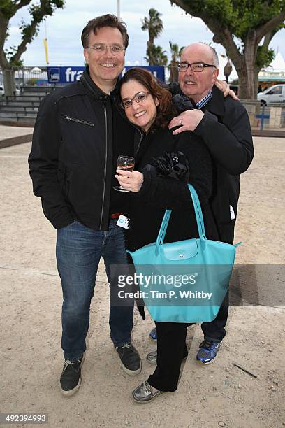Robbert Aarts , Susan Williams and John Burke attend The Fintage House & Akin Gump Annual Boules Event at Promenade de la Croisette on May 19, 2014...