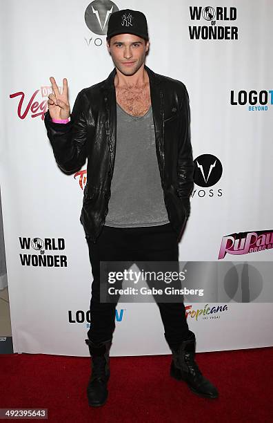 Singer Josh Strickland arrives at a viewing party for the season six finale of "RuPaul's Drag Race" at the New Tropicana Las Vegas on May 19, 2014 in...