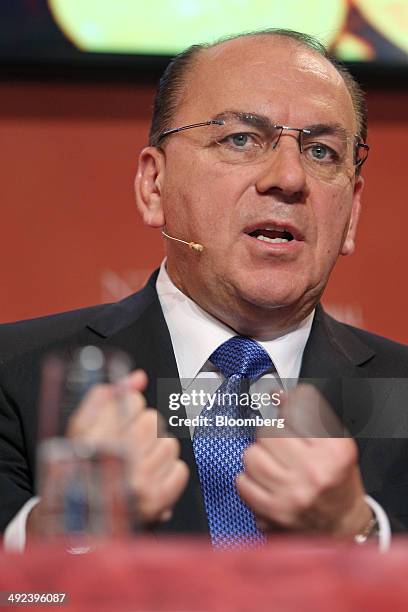 Axel Weber, chairman of UBS AG, speaks during the Swiss International Finance Forum in Bern, Switzerland, on Tuesday, May 20, 2014. Swiss voters...