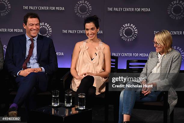 Dominic West, Sarah Treem and Sara Vilkomerson attend the third annual PaleyFest NY at The Paley Center for Media on October 12, 2015 in New York...