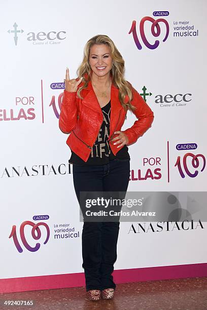 Singer Anastacia presents her new album "Resurrection" at the Asociacion Espanola Contra el Cancer on May 20, 2014 in Madrid, Spain.