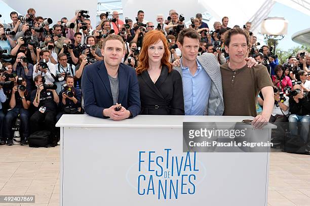 Actors Iain de Caestecker, Christina Hendricks, Matt Smith and Reda Kateb attend the "Lost River" photocall during the 67th Annual Cannes Film...