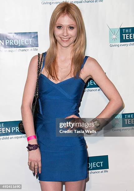 Actress Liliana Mumy arrives at The Teen Project's Hollywood Red Carpet Event at TCL Chinese 6 Theatres on October 12, 2015 in Hollywood, California.