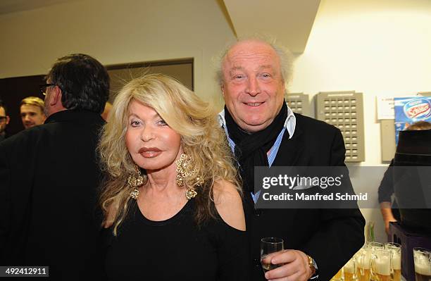 Jeannine Schiller and Friedrich Schiller attend the 'Gemeinsam Fuer Haiti 2014' photocall at Ronacher Theater on May 19, 2014 in Vienna, Austria.