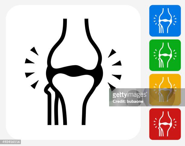 joint icon flat graphic design - human knee stock illustrations