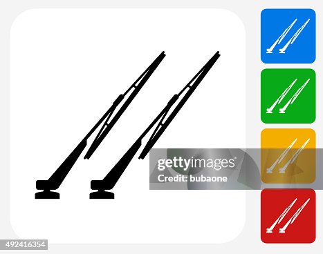Windshield Wipers Icon Flat Graphic Design Windshield Wipers Icon Flat Graphic Design