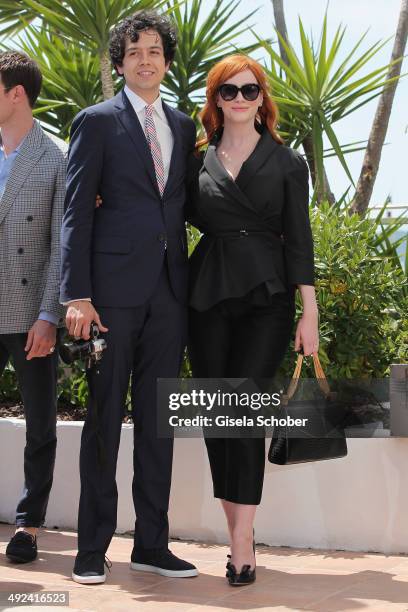 Actress Christina Hendricks with husband Geoffrey Arend attend the "Lost River" photocall during the 67th Annual Cannes Film Festival on May 20, 2014...