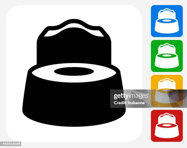 putty chair icon flat graphic design - bathroom render stock illustrations