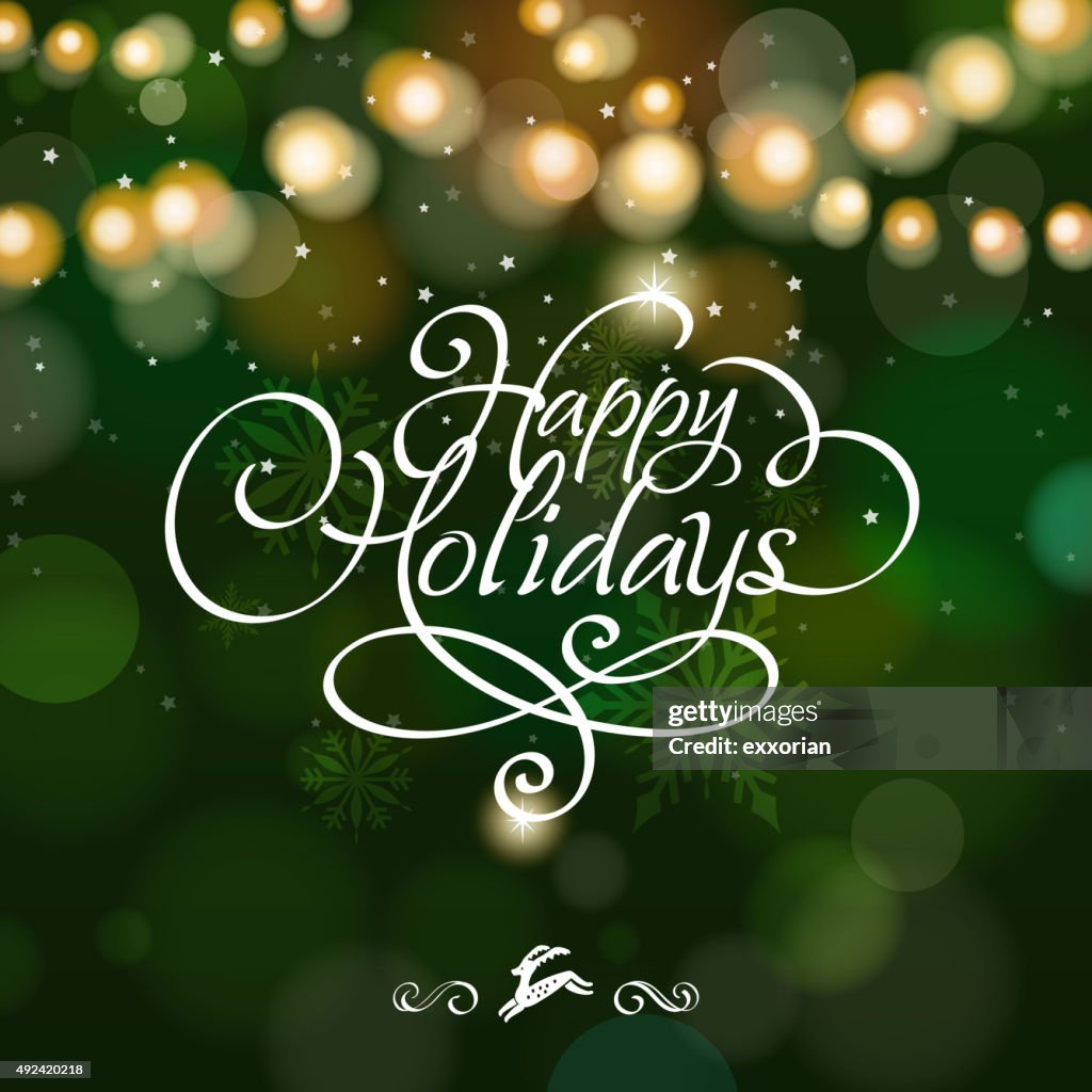Happy holidays starry background
