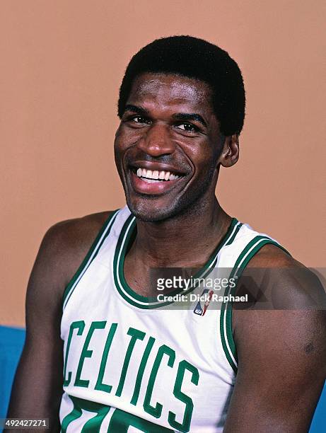 Robert Parish of the Boston Celtics poses for a picture circa 1988 at the Boston Garden in Boston, Massachusetts. NOTE TO USER: User expressly...