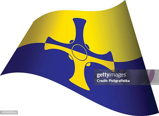 flag of county durham - county durham stock illustrations