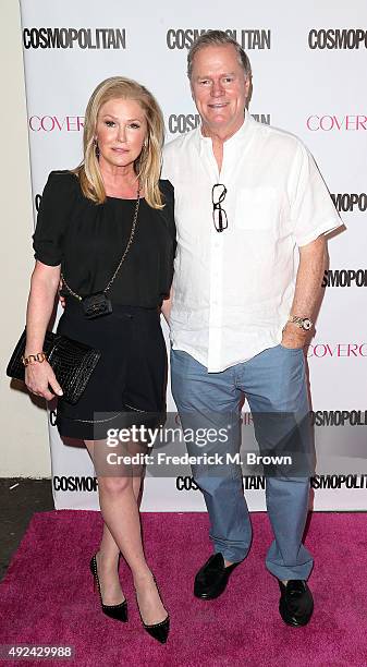 Kathy Hilton and Rick Hilton attend Cosmopolitan's 50th Birthday Celebration at Ysabel on October 12, 2015 in West Hollywood, California.