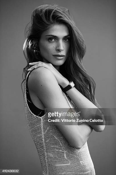 Model Elisa Sednaoui is photographed for Self Assignment on September 10, 2015 in Venice, Italy. Dress , Watch .
