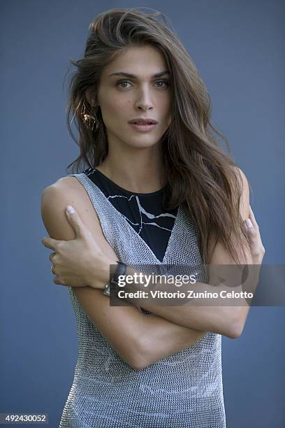 Model Elisa Sednaoui is photographed for Self Assignment on September 10, 2015 in Venice, Italy. Dress , Watch .