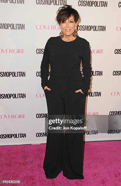 Kris Jenner arrives at Cosmopolitan Magazine's 50th Birthday Celebration at Ysabel on October 12, 2015 in West Hollywood, California.