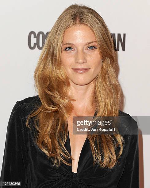 Actress Winter Ave Zoli arrives at Cosmopolitan Magazine's 50th Birthday Celebration at Ysabel on October 12, 2015 in West Hollywood, California.