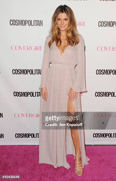Maria Menounos arrives at Cosmopolitan Magazine's 50th Birthday Celebration at Ysabel on October 12, 2015 in West Hollywood, California.
