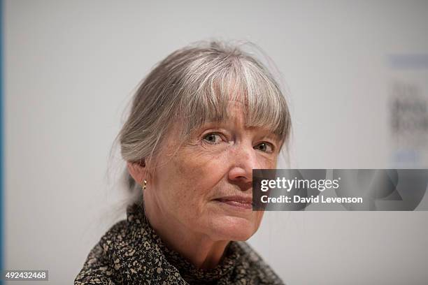 Anne Tyler, author of A Spool of Blue Thread, at a photocall for the Man Booker Prize 2015 Shortlisted Authors, at the Royal Festival Hall on October...