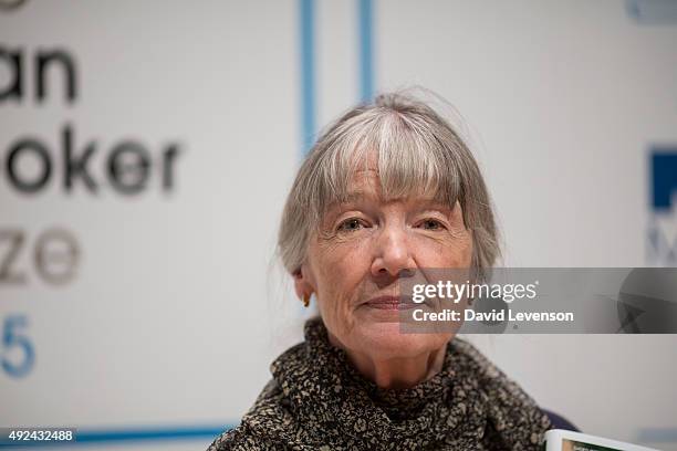 Anne Tyler, author of A Spool of Blue Thread, at a photocall for the Man Booker Prize 2015 Shortlisted Authors, at the Royal Festival Hall on October...