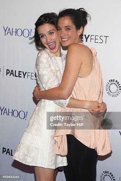 Julia Goldani Telles and Sarah Treem attend "The Affair" screening at PaleyFest New York 2015 at The Paley Center for Media on October 12, 2015 in...