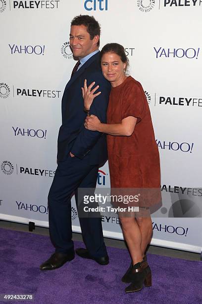 Dominic West and Maura Tierney attend "The Affair" screening at PaleyFest New York 2015 at The Paley Center for Media on October 12, 2015 in New York...