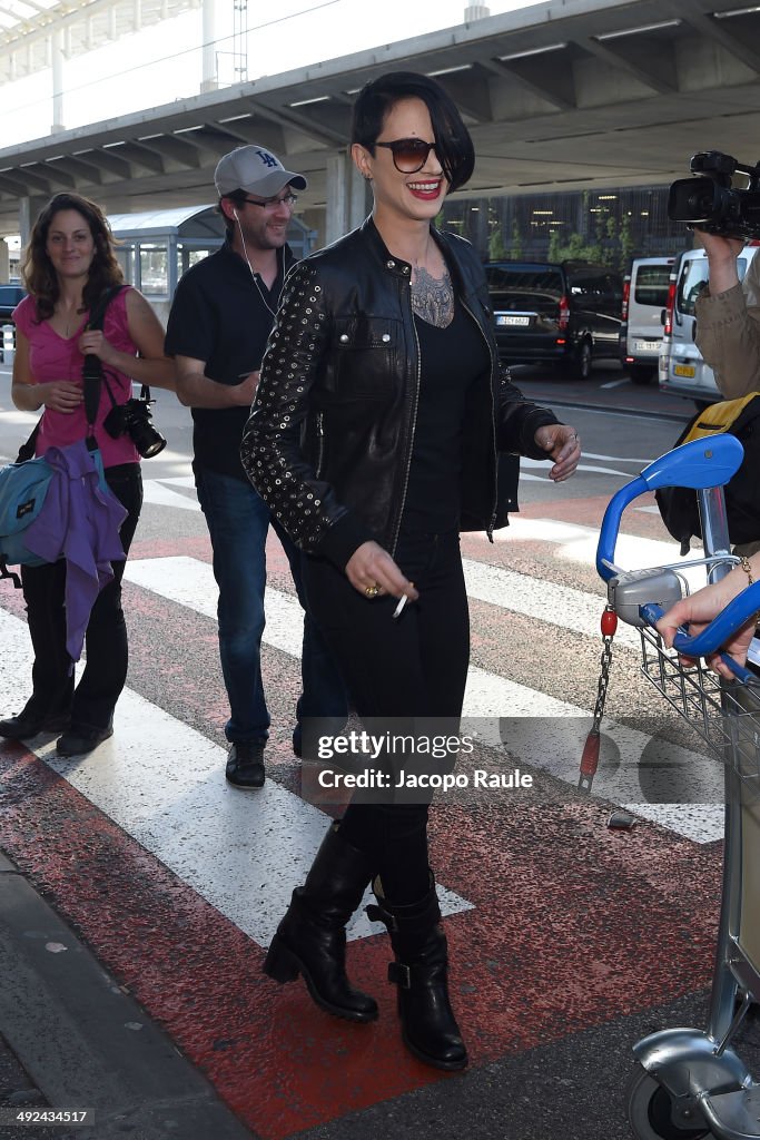 Celebrity Sightings At Nice Airport - The 67th Annual Cannes Film Festival