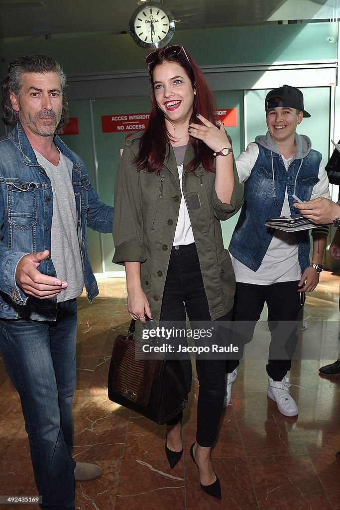Barbara Palvin is seen arriving in Nice for the 67th Annual Cannes
