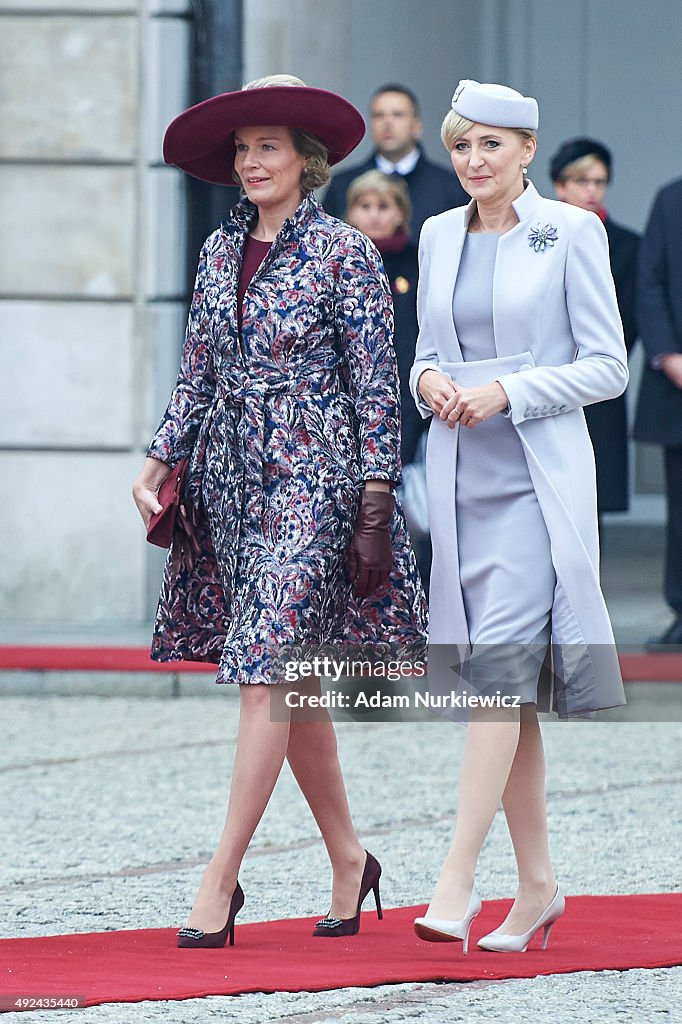 King Philippe And Queen Mathilde Visit Poland