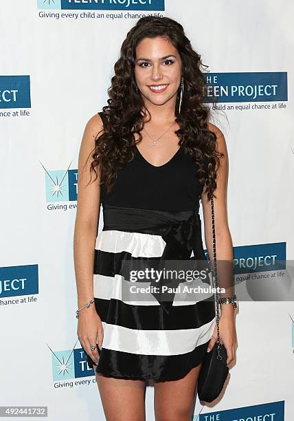 Actress Savannah Lathem attends The Teen Project's Hollywood red carpet event at The TCL Chinese 6 Theatres on October 12, 2015 in Hollywood,...