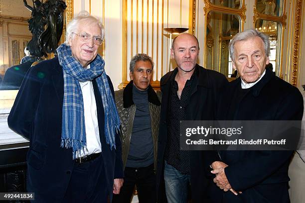 Director Bertrand Tavernier, Director Rachid Bouchareb, Actor Jacques Bonnaffe and Director Costa-Gavras attend Actor Harvey Keitel receives the...