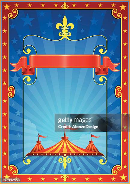 circus poster - premiere celebration stock illustrations