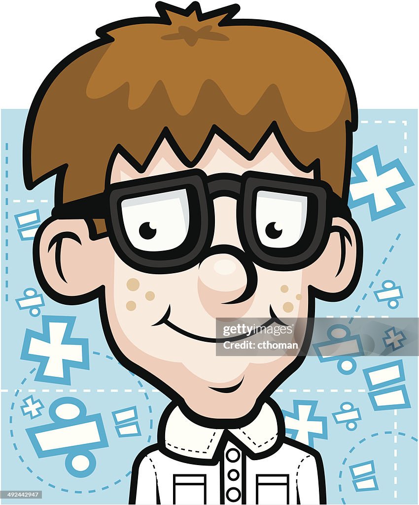 Cartoon Computer Nerd Math Math Nerd High-Res Vector Graphic - Getty Images