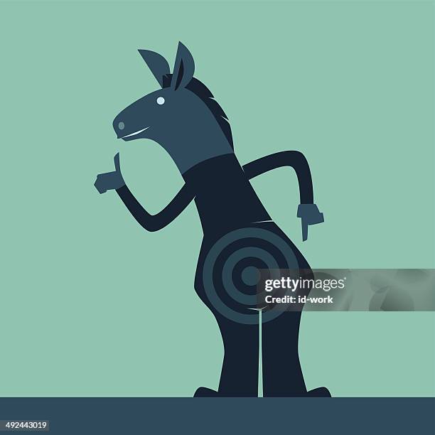 donkey showing - buttocks stock illustrations