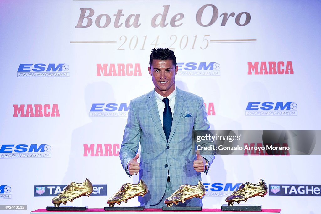 Cristiano Ronaldo Receives His Fourth Golden Boot Award