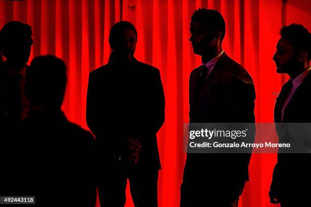 Real Madrid football player Cristiano Ronaldo arrives at the ceremony to receive his fourth Golden Boot Award as maximun goal scorer of European...